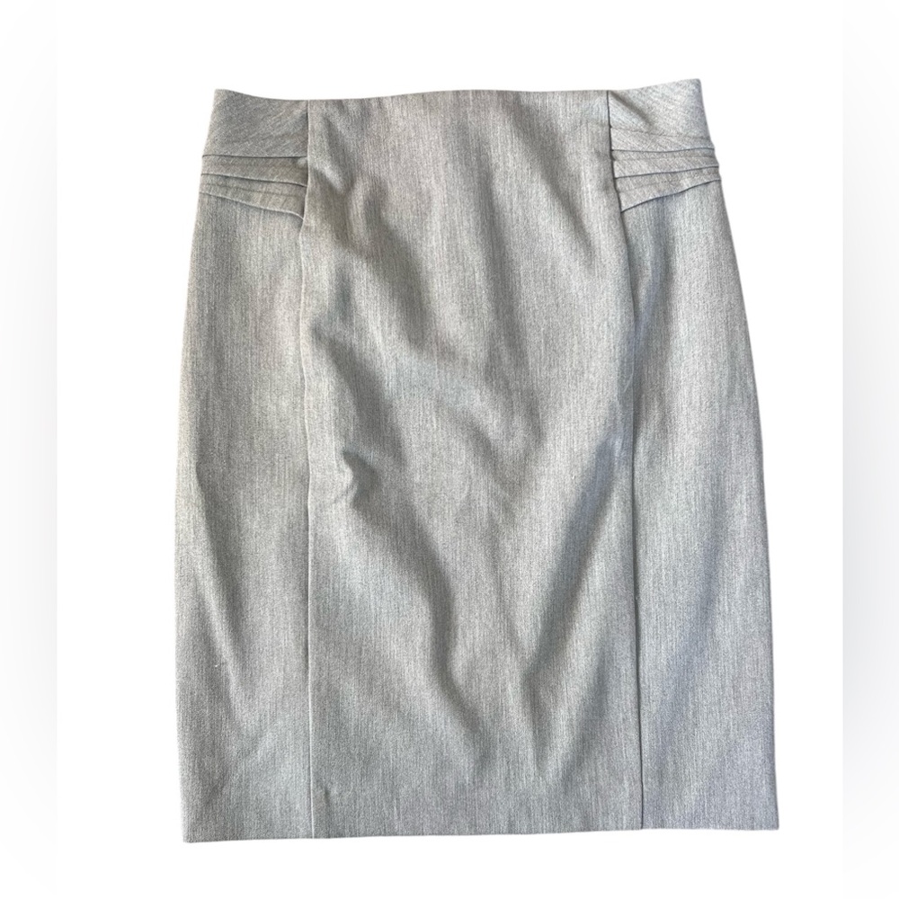 Express Light Grey Business Pencil Skirt | 4